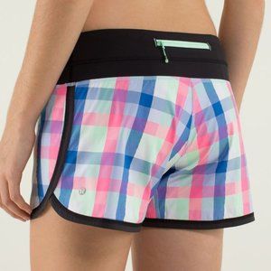 RARE lululemon athletica Multicolor Plaid Athletic Shorts